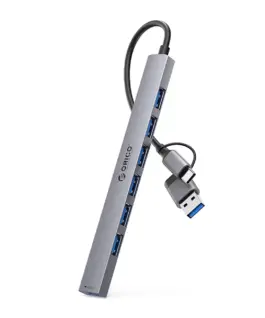 Докинг станция Orico YSA2-U3 USB-A/USB-C Hub 1x USB-A 3.0 + 6x USB-A 2.0 - Сив