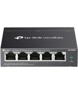 5-портов гигабитов неуправляем настолен комутатор TP-Link DS105GP с 4-порта PoE+