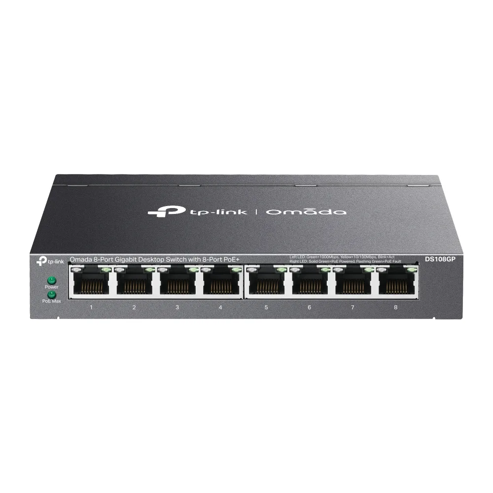 Комутатор TP-Link Omada DS108GP 8-портов PoE+ - Image 5