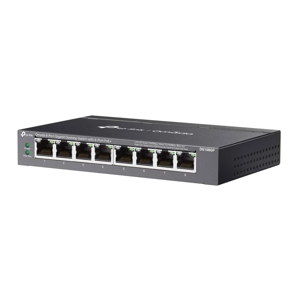 Комутатор TP-Link Omada DS108GP 8-портов PoE+ - Image 18