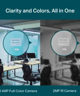 4MP пълноцветна куполна мрежова камера TP-Link VIGI C440-W