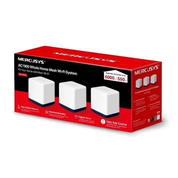 Безжична Wi-Fi Mesh система Mercusys Halo H50G(3-pack) AC1900 - Image 12