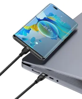 Кабел Baseus Flash Series Ⅱ Fast Charging 2 в 1 USB-C – 2xUSB-C 100W 1.5м CASS060001 –