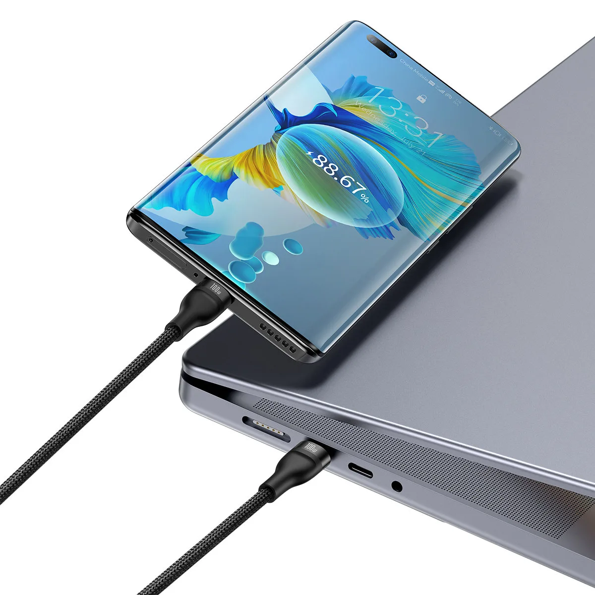 Кабел Baseus Flash Series Ⅱ Fast Charging 2 в 1 USB-C - 2xUSB-C 100W 1.5м CASS060001 - черен - Image 23
