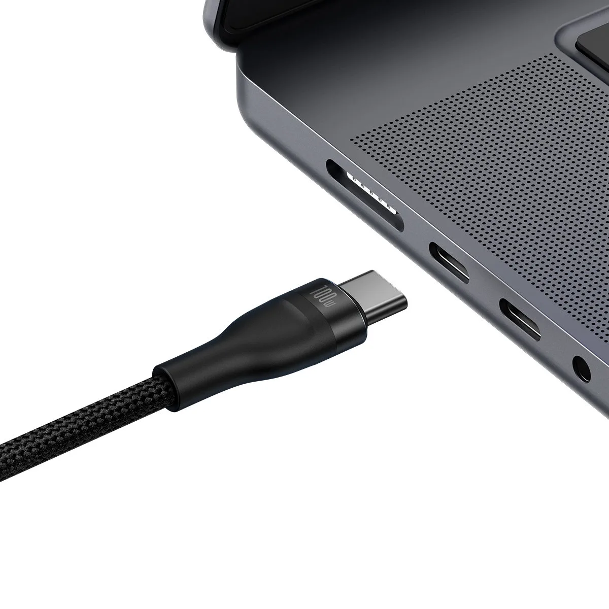 Кабел Baseus Flash Series Ⅱ Fast Charging 2 в 1 USB-C - 2xUSB-C 100W 1.5м CASS060001 - черен - Image 4