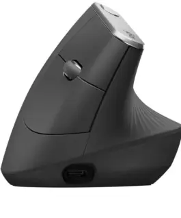 Alternative view of Безжична/жична мишка Logitech MX Vertical USB Type C, вертикална 910-005448 - тъмносива