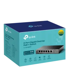 Комутатор TP-Link TL-SG1006PP 6-портов гигабитов настолен с 3-порта PoE+ и 1-порта