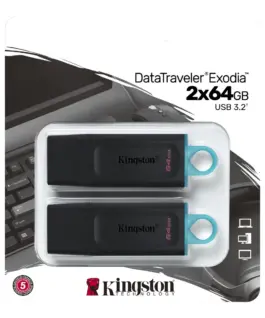 Alternative view of КОМПЛЕКТ 2 ФЛАШ ПАМЕТИ Kingston DataTraveler Exodia - USB flash drive - 64 GB - 2 pcs pack - PN DTX/64GB-2P