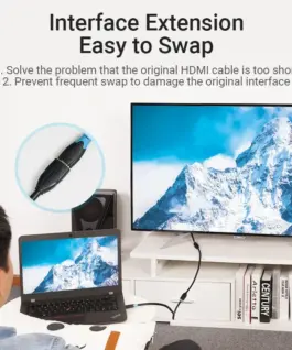 Vention удължителен кабел HDMI v2.0 extension Cable Female to Female 0.5M Black