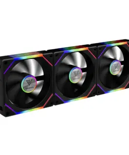 Gamdias Комплект вентилатори Fan Pack 3-in-1 3x120mm - AEOLUS P2-1203 Swappable Fan Blades (Reverse Fan Blades Included) Daisy-Chain Infinity Mirror