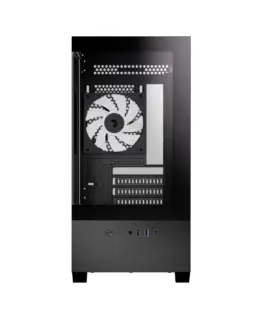 Alternative view of AeroCool кутия Case mATX - P300D Digi-G-BK-v1 - Digital Display, USB-C, 3 x 120 mm A-RGB