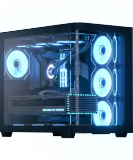 AeroCool кутия Case ATX - P500C-G-BK-v1 - 4 x 120 mm Infinity Mirror A-RGB