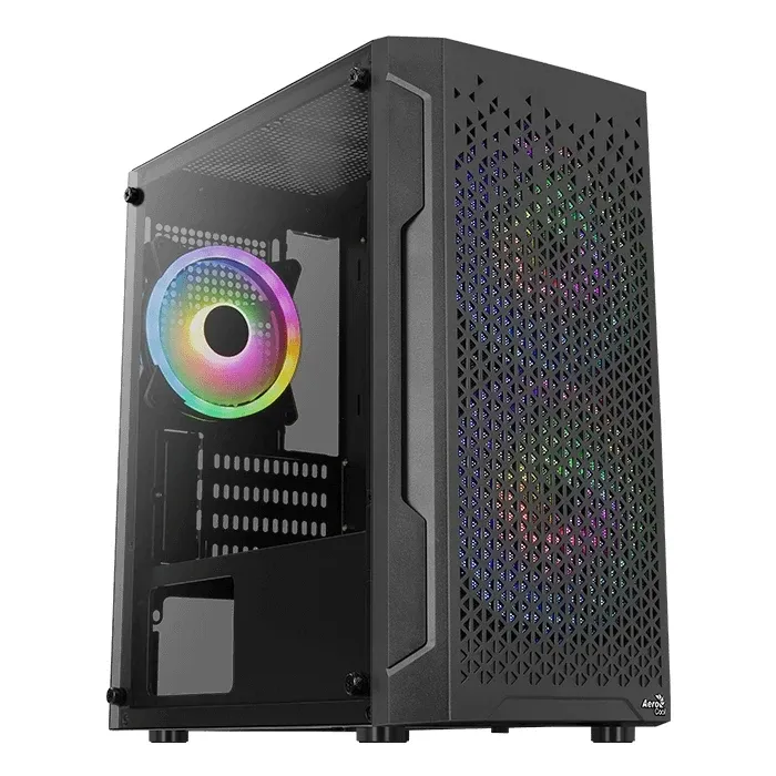 AeroCool кутия Case mATX - Trinity Mini-G-BK-v3 - 3 fans included Tempered Glass