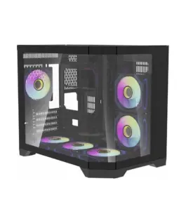 Alternative view of Aigo кутия Case mATX - FT418 Black - 6 x 120 mm A-RGB fans included