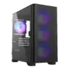Montech кутия AIR 100 ARGB Micro ATX Case TG 4x120mm ARGB Fans Black