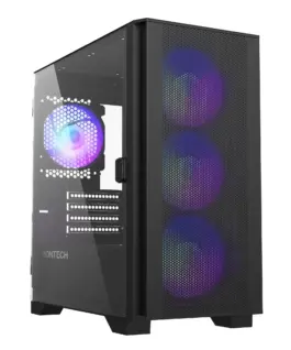 Montech кутия AIR 100 ARGB Micro ATX Case TG 4x120mm ARGB Fans Black