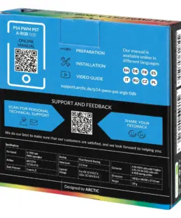 Arctic вентилатор Fan 140mm P14 PWM PST A-RGB 0dB