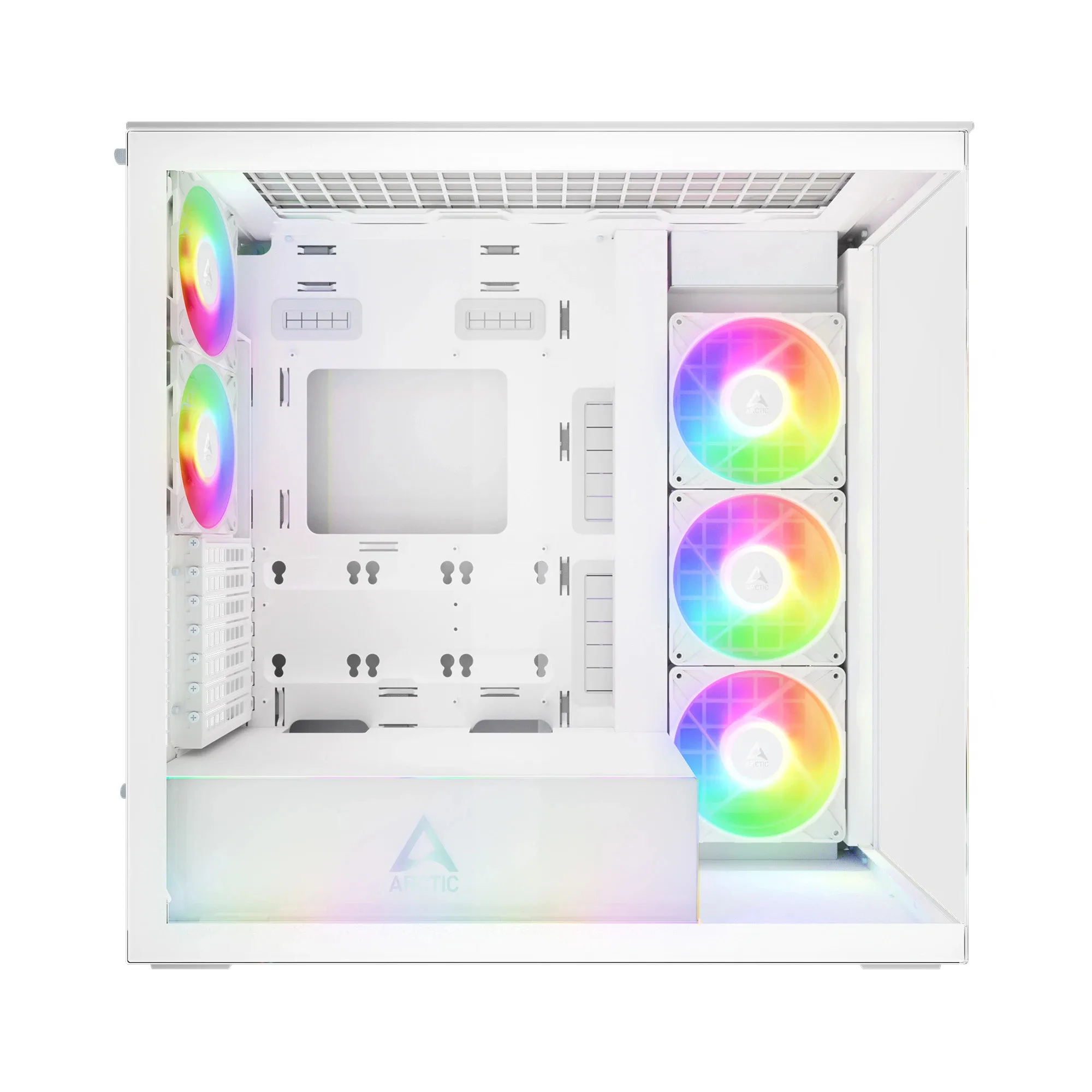 Arctic кутия Case E-ATX - Xtender (White) - 5 A-RGB Fans included - Image 8