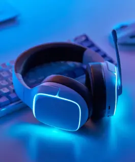 Alternative view of ATK безжични геймърски слушалки Wireless Gaming Headphones - M1 Mercury Black - Bluetooth 5.3, 2.4G, ENC, Virtual 7.1 Surround