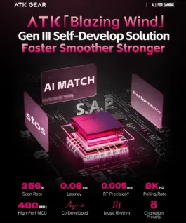 ATK професионална геймърска механична клавиатура Professional Gaming Mechanical Keyboard RS6 – 8K