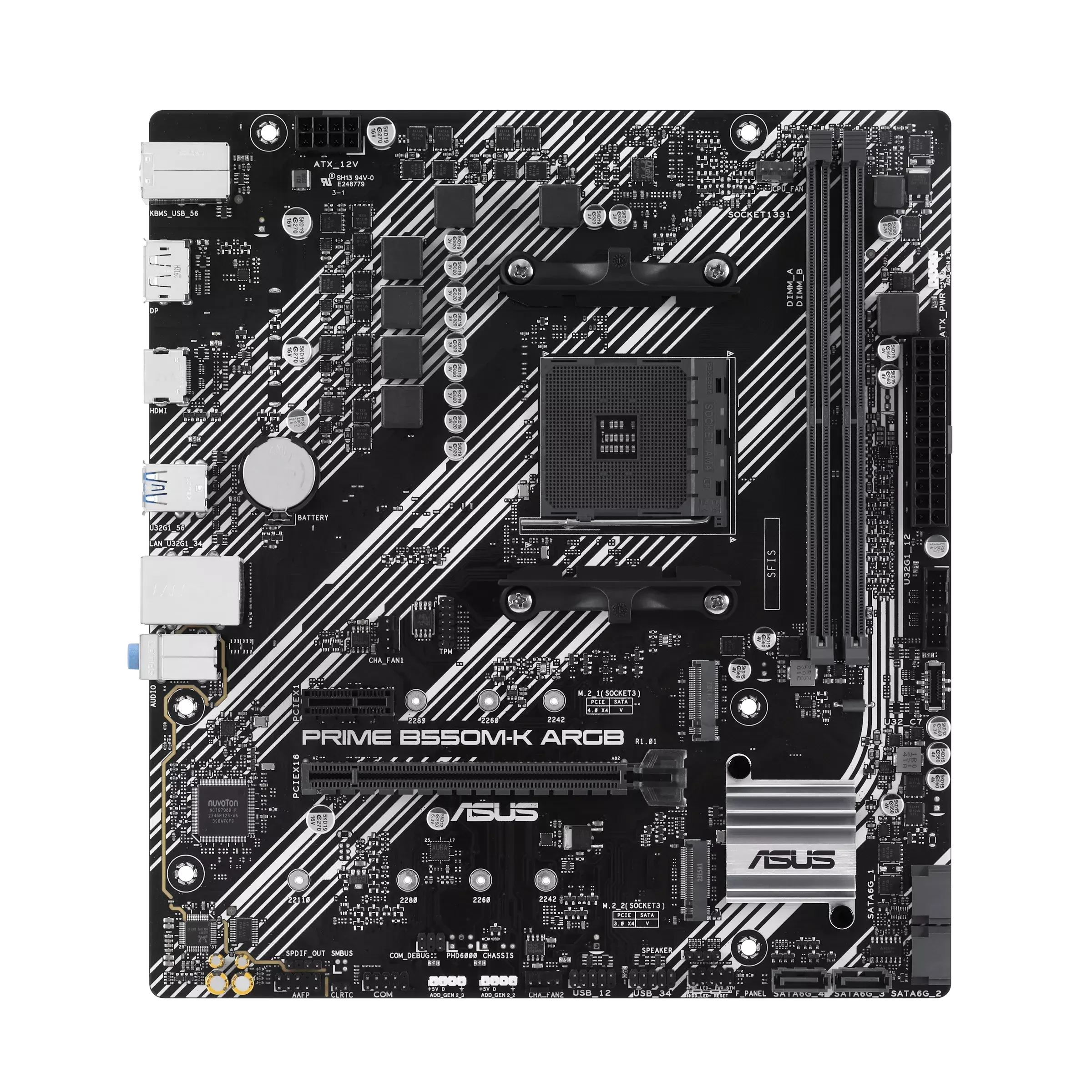 Дънна платка ASUS Prime B550M-K ARGB socket AM4