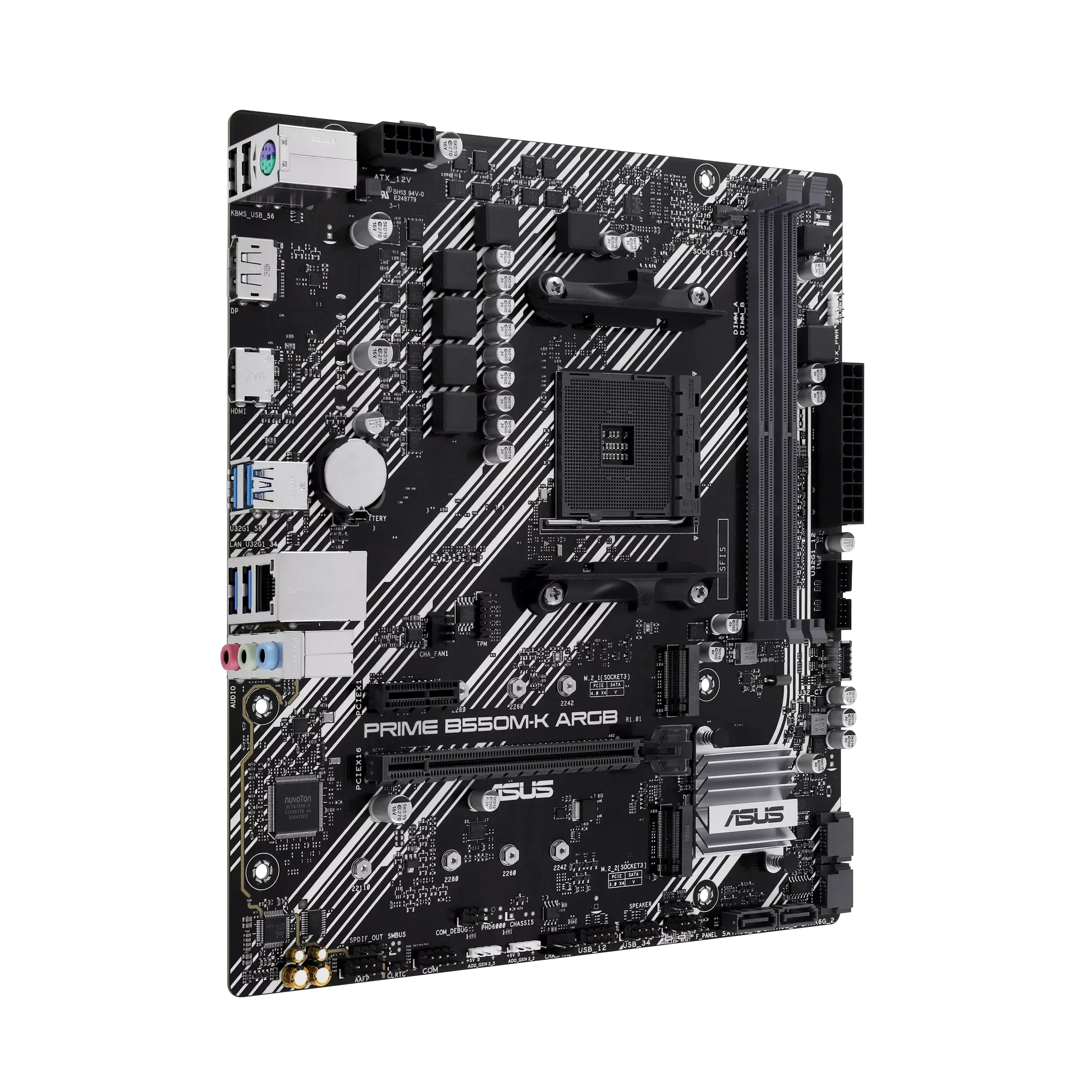 Дънна платка ASUS Prime B550M-K ARGB, socket AM4 - Image 2