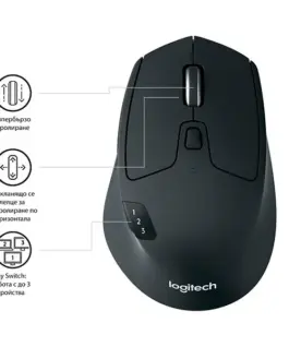 Alternative view of МИШКА LOGITECH M720 - Wireless - Black - PN 910-004791