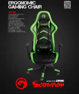 Marvo геймърски стол Gaming Chair CH-106 Black/Green