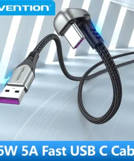 Vention Кабел USB 3.1 Type-C / USB 2.0 AM – 0.5M Black U-Shaped