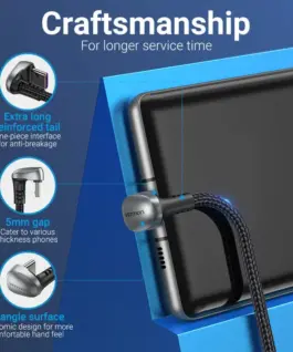 Vention Кабел USB 3.1 Type-C / USB 2.0 AM – 0.5M Black U-Shaped