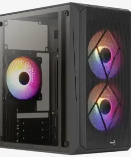 AeroCool кутия Case mATX - CS-107-A-BK-v2 - 3 fans included