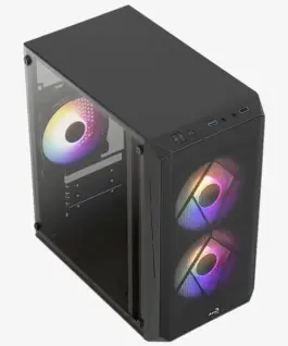 AeroCool кутия Case mATX – CS-107-A-BK-v2 – 3 fans included