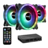 AeroCool комплект вентилатори Fan Pack 3-in-1 3x120mm - DUO 12 Pro - Addressable RGB with Hub Remote -