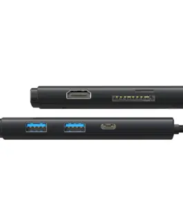 USB хъб Baseus Lite Type-C с 2x USB 3.0/USB Type-C PD/HDMI 1.4/ SD/TF порта