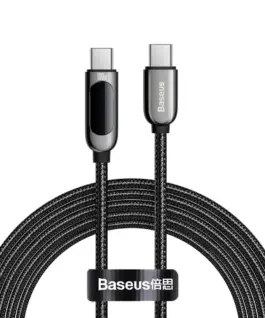 Кабел Baseus CATSK-C01 USB Type-C към USB Type-C с дисплей 100W 20V/5A 2м