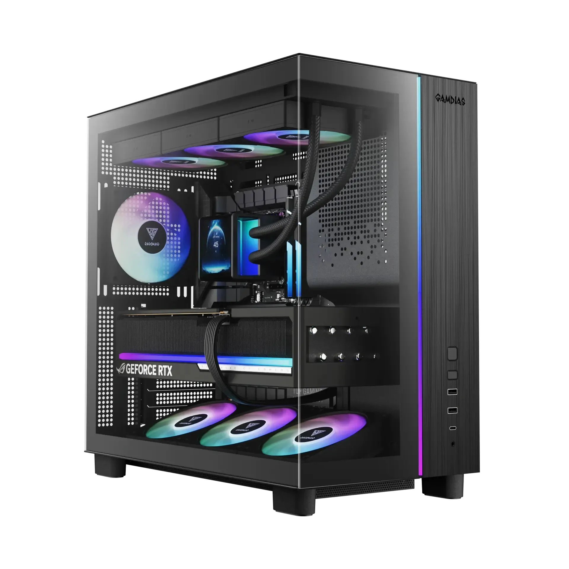 Gamdias кутия Case ATX - ATLAS M4 - A-RGB USB-C