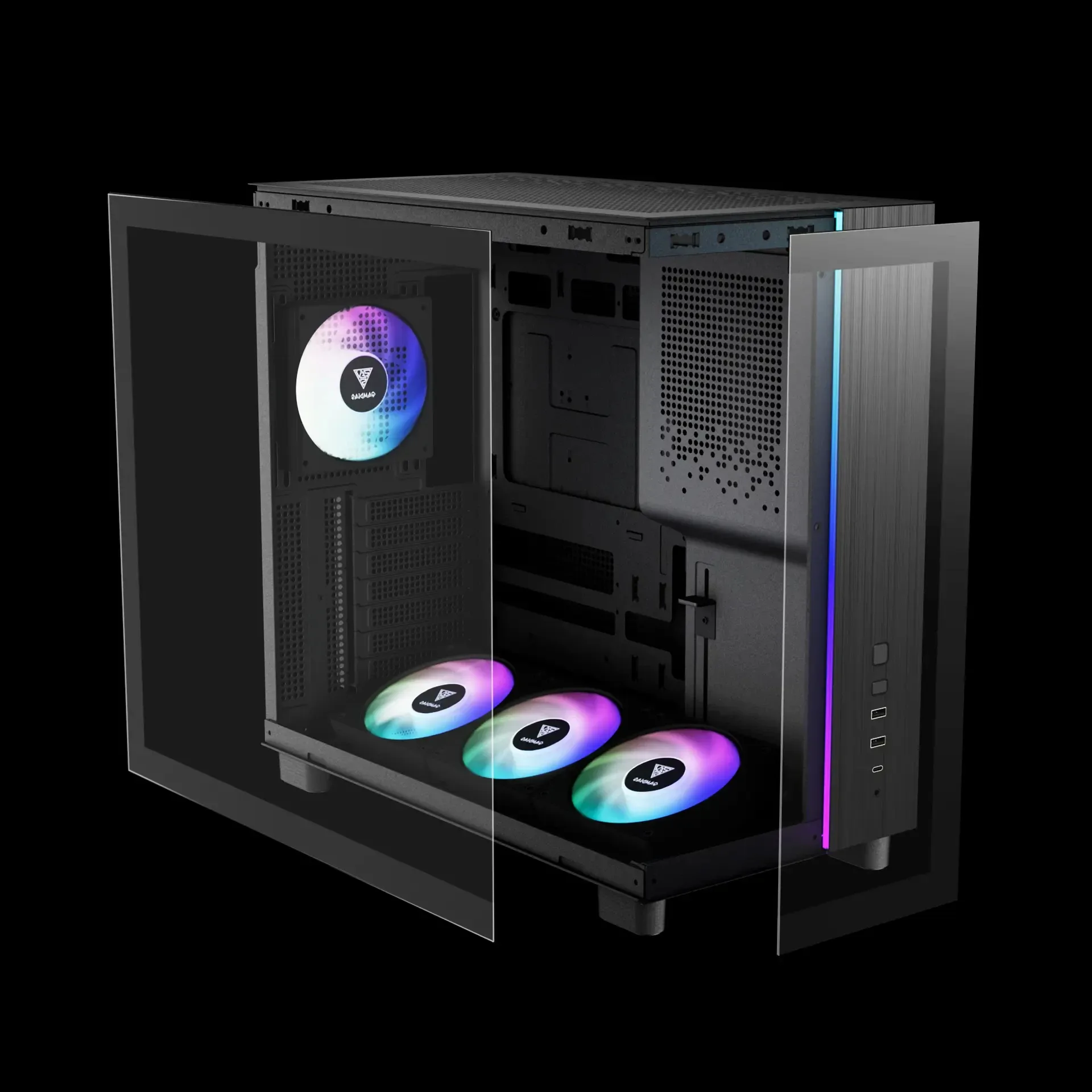 Gamdias кутия Case ATX - ATLAS M4 - A-RGB, USB-C - Image 24
