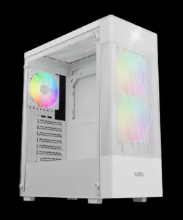 Alternative view of Gamdias кутия Case ATX - AURA GC5 ELITE ARGB WH - Addressable RGB, Mesh, Digital Display