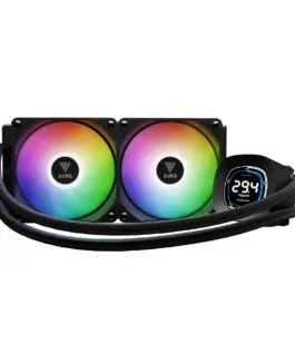 Gamdias водно охлаждане Water Cooling 240mm - AURA GL240 DIGITAL - Digital Display
