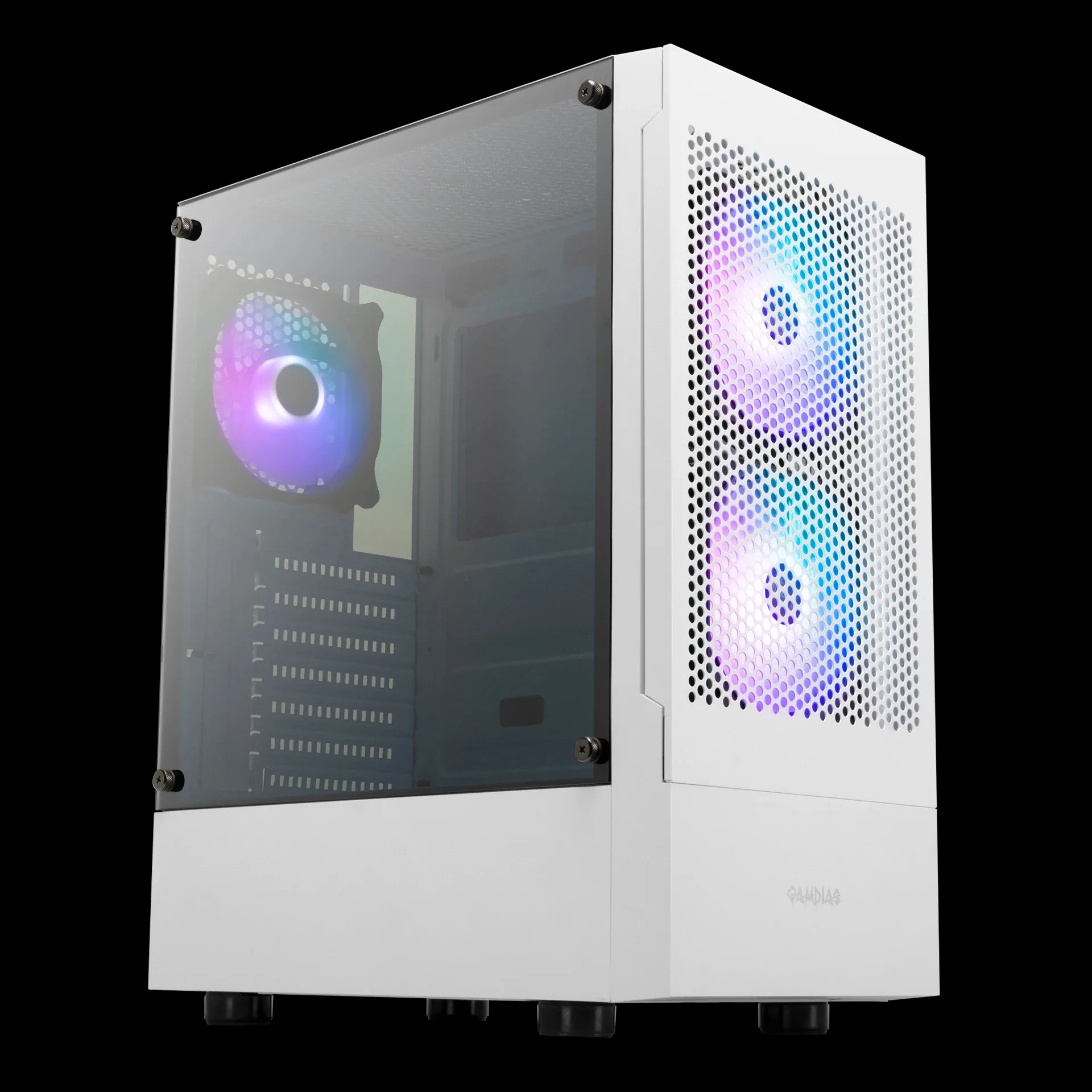 Gamdias кутия Case ATX - TALOS E3 MESH White - aRGB, Tempered Glass - Image 2