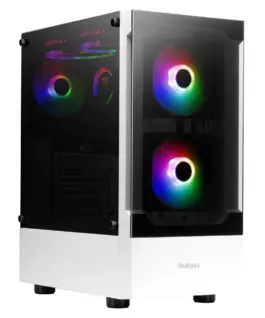 Gamdias кутия Case ATX - TALOS E3 White - aRGB Tempered Glass