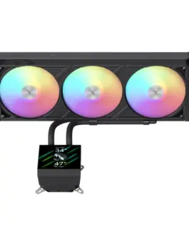 Gamemax водно охлаждане Water Cooling GLACIER 360 LCD BK – Addressable