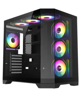Alternative view of Gamemax кутия Case ATX - HYPE-A Black - 4 x 120 mm Addressable RGB fans