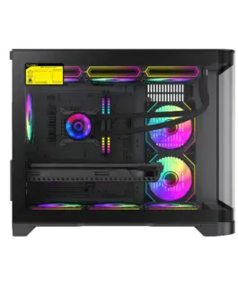 Gamemax кутия Case mATX – HYPE-M Black – 3 x 120 mm Addressable RGB