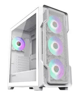 Gamemax кутия Case EATX - SIEGE White - Addressable RGB