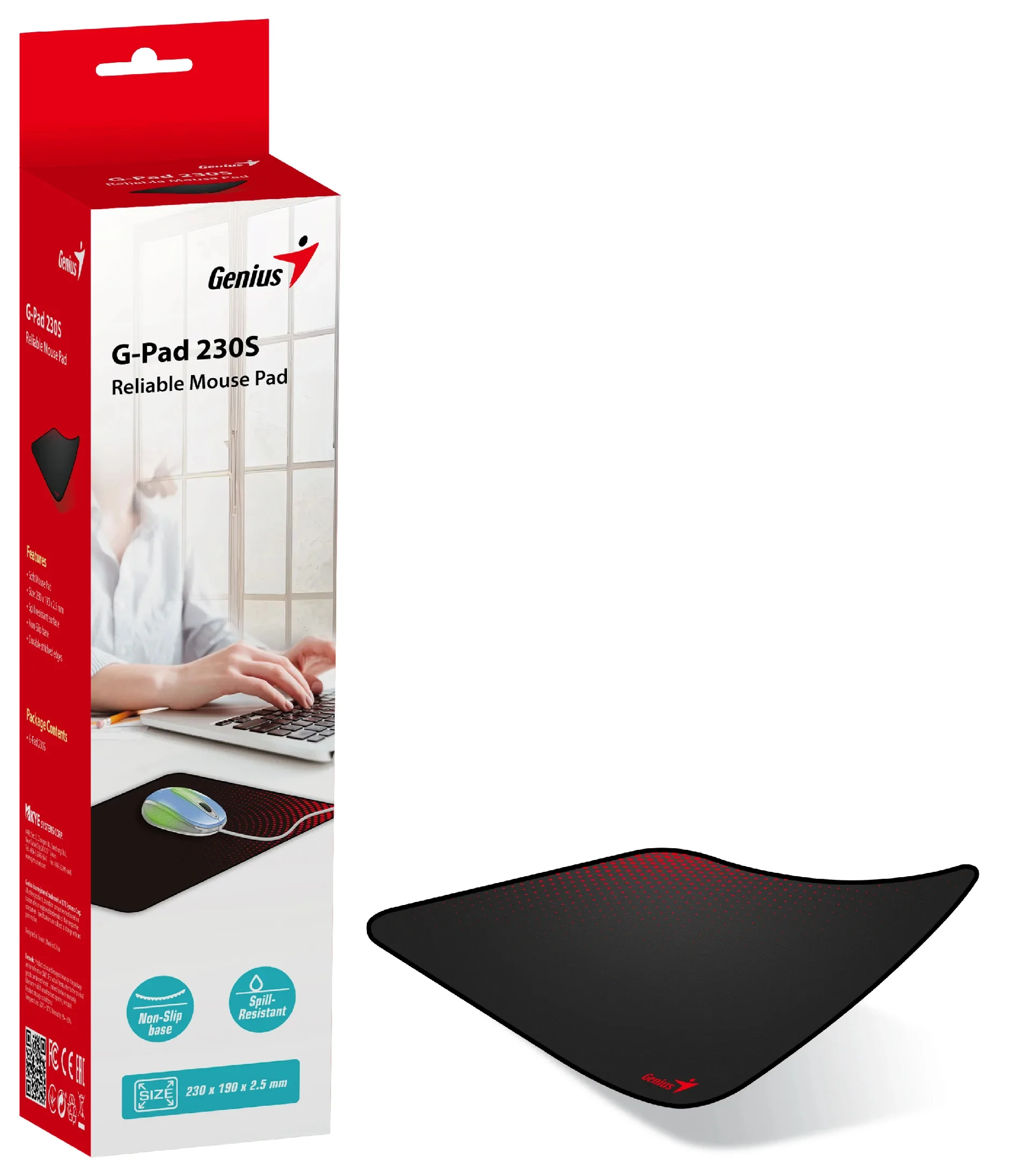 Genius подложка за мишка Mouse pad G-Pad 230S - Black - Image 12