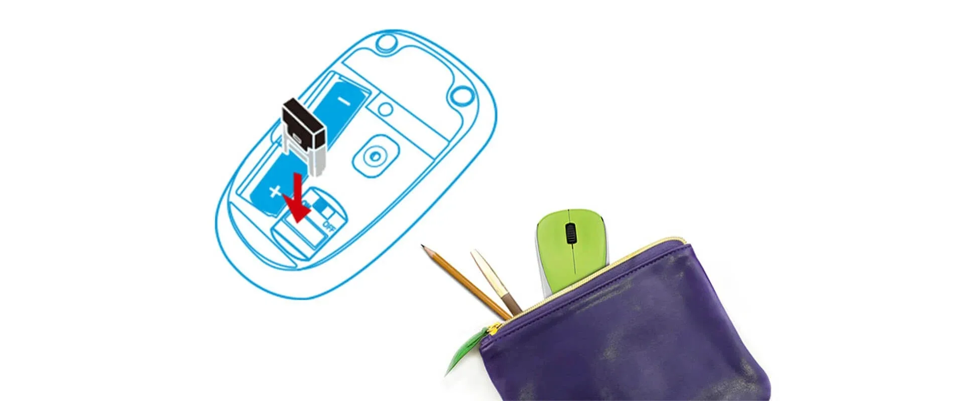 Genius безжична мишка Wireless Mouse - NX-7000 Red - 2.4GHz - Image 11