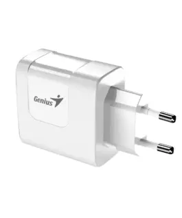 Alternative view of Genius Универсално зарядно за стена Charger Wall GaN - USB Type-C/A 65W White - PD-65AC