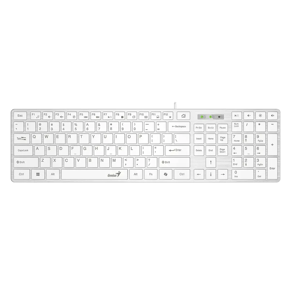 Genius клавиатура Slim Keyboard SlimStar 126 White - Copilot Low profile Chocolate