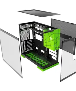 Geometric Future кутия Case EATX – Model 5 Black/Green